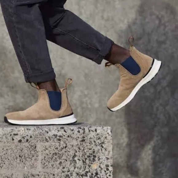 NEW🌺BLUNDSTONE 2146 CHELSEA SUEDE‎ SNEAKER BOOTS TAN NAVY BLUE women’s 8 EU 38 - Picture 10 of 15